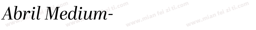 Abril Medium字体转换